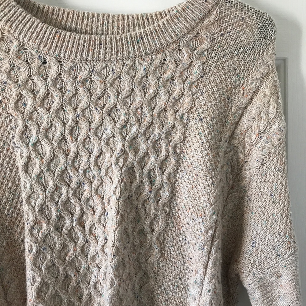 3/$15 Mossimo supply co beige knit sweater (T5) - Picture 3 of 8